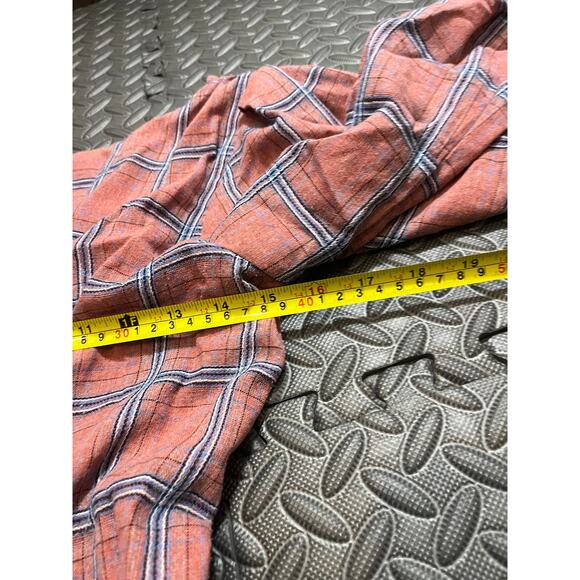 Free People Miss Molly Red and Blue Plaid Deep V Neck Dress Size‎ 4 - Picture 9 of 11